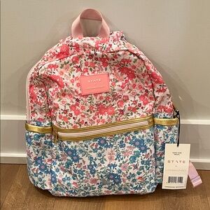 STATE X LoveShackFancy Women's Floral Backpack - Pink, Blue, and Gold